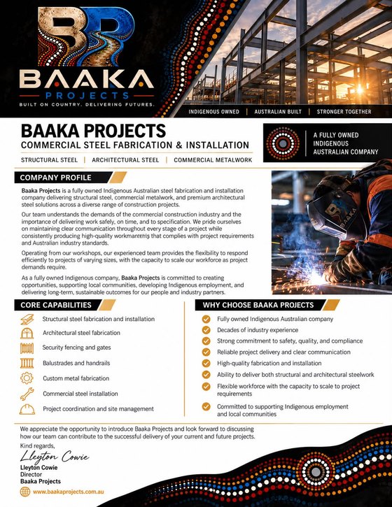 Baaka Projects capability statement: company profile, core capabilities and why choose Baaka Projects